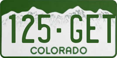 CO license plate 125GET