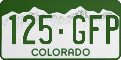 CO license plate 125GFP