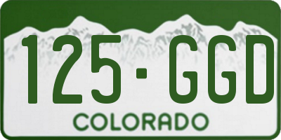 CO license plate 125GGD