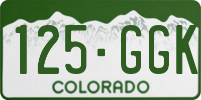 CO license plate 125GGK