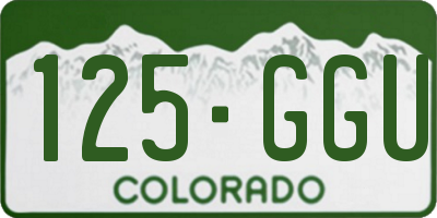 CO license plate 125GGU