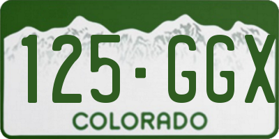 CO license plate 125GGX