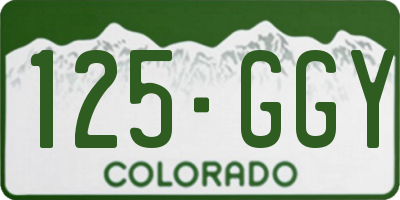 CO license plate 125GGY