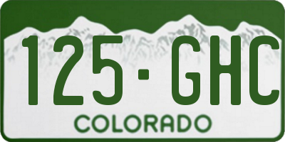 CO license plate 125GHC