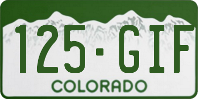 CO license plate 125GIF