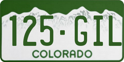 CO license plate 125GIL