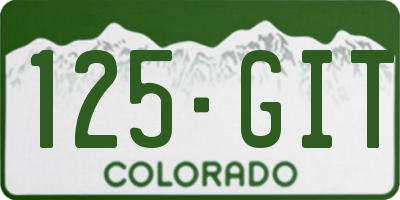 CO license plate 125GIT