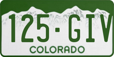 CO license plate 125GIV