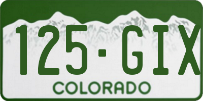 CO license plate 125GIX