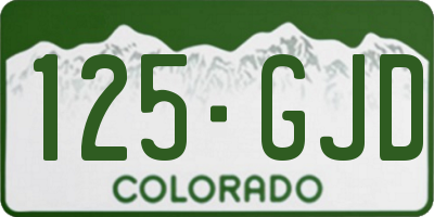 CO license plate 125GJD
