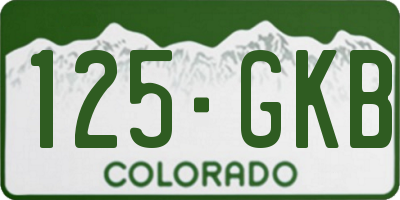 CO license plate 125GKB