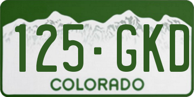 CO license plate 125GKD