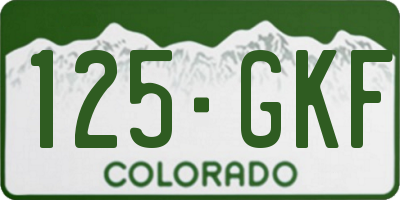 CO license plate 125GKF