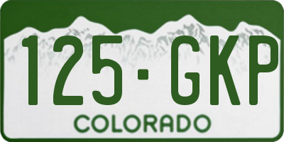 CO license plate 125GKP