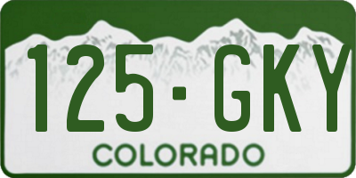 CO license plate 125GKY