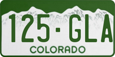 CO license plate 125GLA