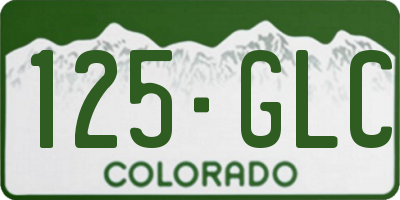 CO license plate 125GLC