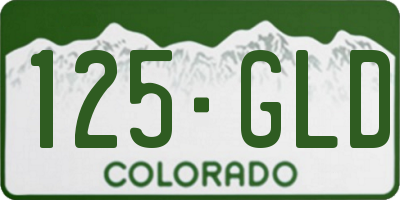 CO license plate 125GLD