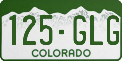 CO license plate 125GLG