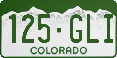 CO license plate 125GLI