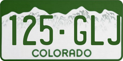 CO license plate 125GLJ