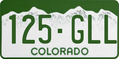 CO license plate 125GLL