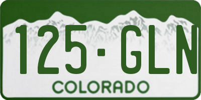 CO license plate 125GLN