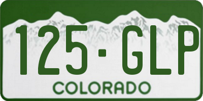 CO license plate 125GLP