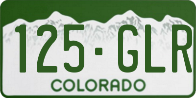 CO license plate 125GLR