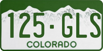 CO license plate 125GLS