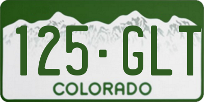 CO license plate 125GLT
