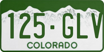 CO license plate 125GLV