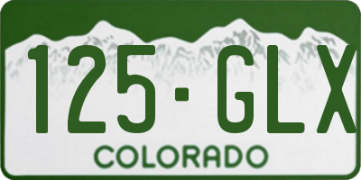 CO license plate 125GLX