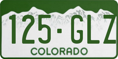 CO license plate 125GLZ