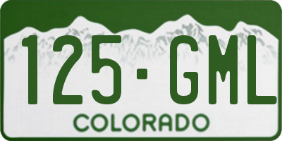 CO license plate 125GML