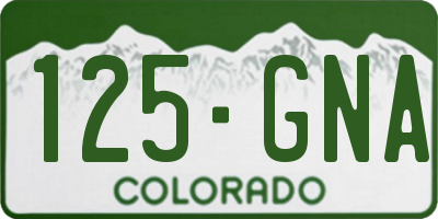 CO license plate 125GNA