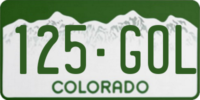 CO license plate 125GOL