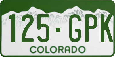 CO license plate 125GPK