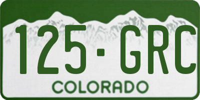 CO license plate 125GRC