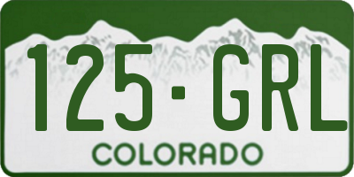 CO license plate 125GRL