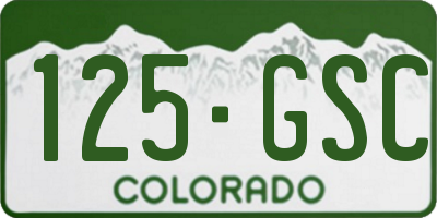 CO license plate 125GSC