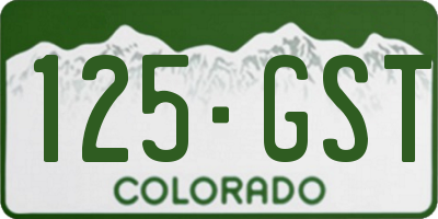 CO license plate 125GST
