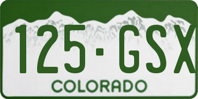 CO license plate 125GSX
