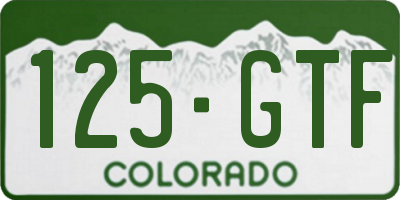 CO license plate 125GTF