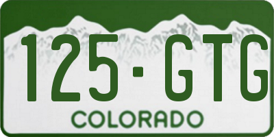 CO license plate 125GTG