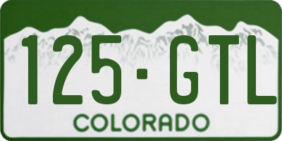CO license plate 125GTL