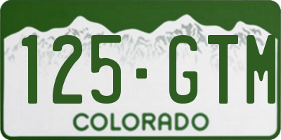 CO license plate 125GTM