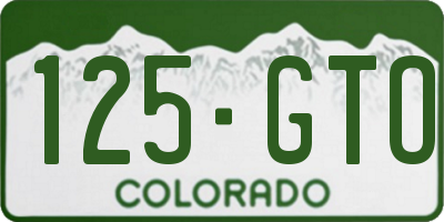 CO license plate 125GTO