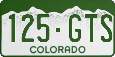 CO license plate 125GTS