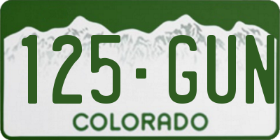 CO license plate 125GUN